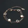 Cross-border Roman cold ins style minimalist, individual and niche design sense stainless steel bracelet for women details Picture